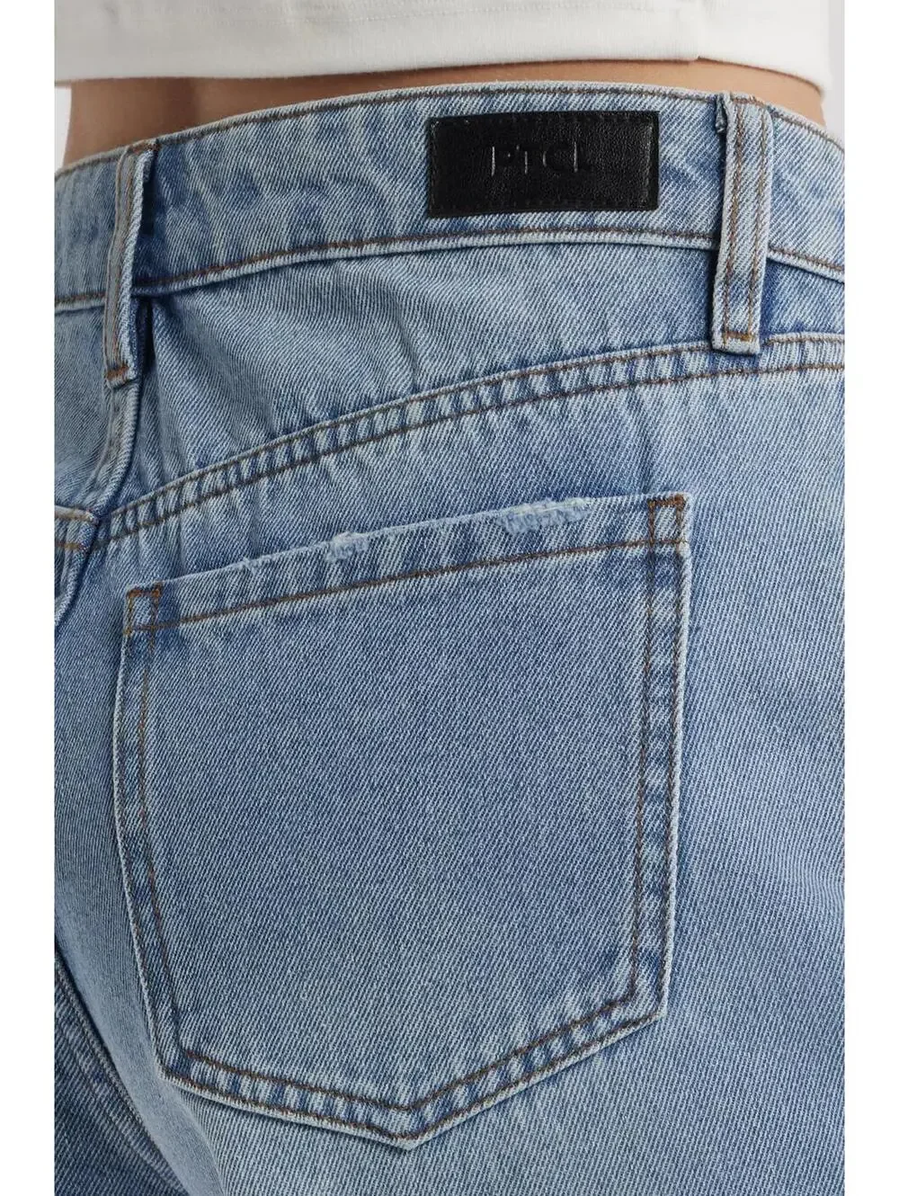 PTCL Neve Ripped High Waist Long Baggy Denim Shorts NWT Size 26